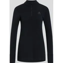 Odlo Damen Funktionsunterwäsche Langarm Shirt MERINO 260, black, S - Funktionsjacken mit natürlicher Wärmeregulierung und verbesserter Feuchtigkeitsregulierung, angenehm weich auf der Haut für optimalen Tragekomfort.