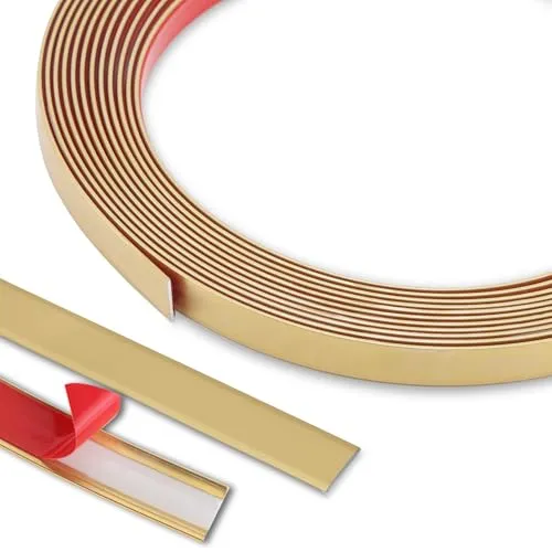 Flexible Zierleisten Selbstklebend | Schälen und aufkleben | Decke, Wand, Spiegel, Ecke, Kleiderschrank, Schrank und automatische Verkleidung, 5 m x 6,6 mm