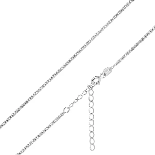 Nagel Jewellery BEssential Popcorn Kette Silber 925 ohne Anhänger 18 K Gold vergoldet - 40 cm + 5 cm Verlängerungskette