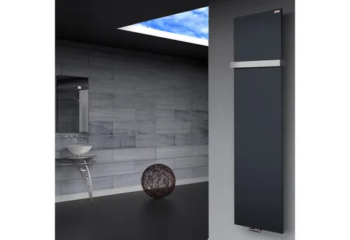 Szagato Badheizkörper Design Mirror Steel 180x47cm - Heizkörper aus pulverbeschichtetem Stahl, 1118 Watt, edles Design mit geringer Fingerabdruckempfindlichkeit. Made in Germany, 5 Jahre Garantie, ideal für stilvolle Badezimmer.