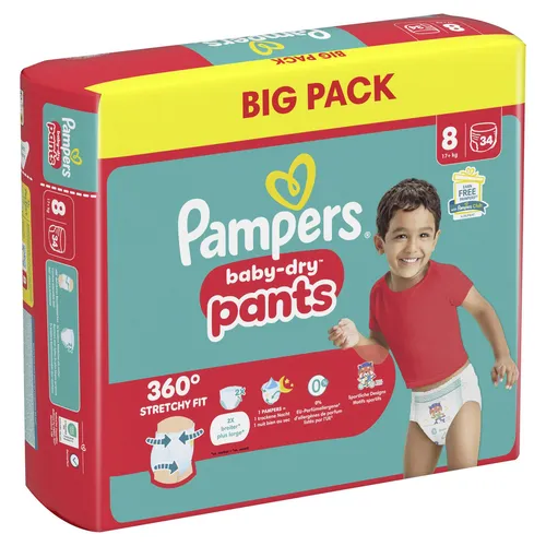 Pampers® Windeln baby-dry™ BIG PACK Größe Gr.8 (17+ kg)
