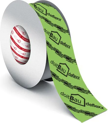 deflexx Dampfsperrklebeband 50mm x 25m - 12 Rollen grün - 12 Rollen deflexx Hochleistungsklebeband für die luftdichte Verklebung von Dampfbrems- und Dampfsperrfolien. Ideal für Profis, mit extremer Klebkraft und hoher Alterungsbeständigkeit. Breite: 50mm, Länge: 25m pro Rolle.
