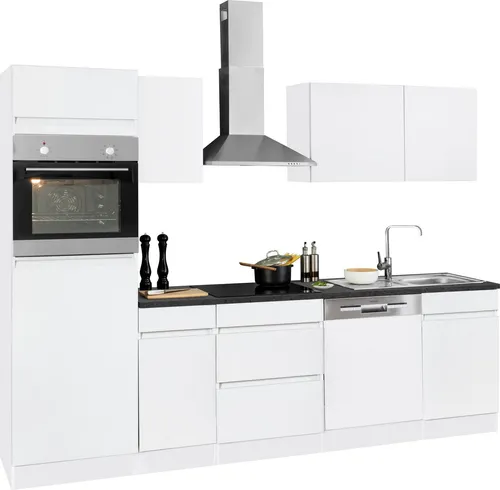 OPTIFIT Küchenzeile Roth, Breite 270 cm, wahlweise mit E-Geräten, mit Push-to-Open-Funktion