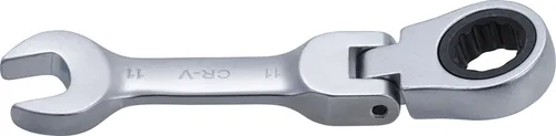 BGS-6911 Ratschenring-Maulschlüssel kurz abwinkelbar SW 11 mm