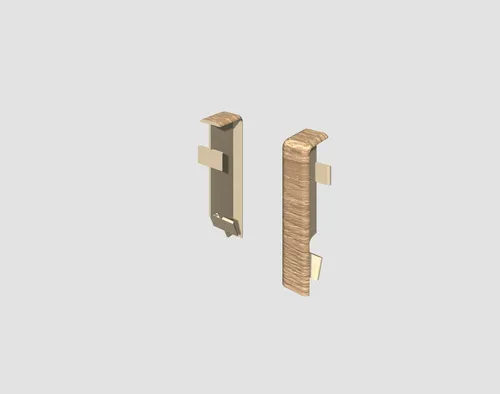 EGGER Sockelleisten-Zwischenstücke Eiche taupe, L: 1.6 cm, H: 5.9 cm, 2-St., neues kubisches Profil, 2 Stück