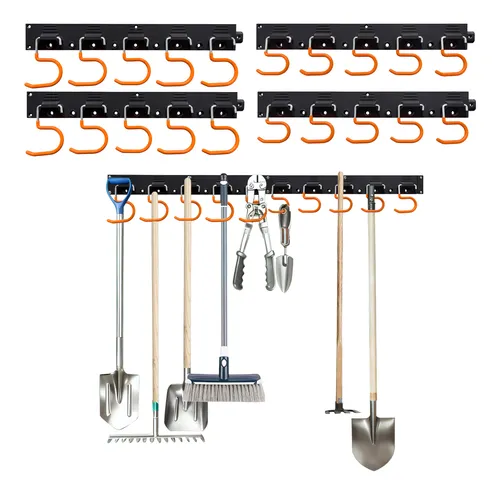 relaxdays Gartengerätehalter Wand (20-tlg., 20 Haken) - Praktische Wandhalterung für Gartengeräte: Robustes Ordnungssystem mit flexibler Montage. Ideal für Garage, Keller oder Werkstatt – sorgt für Übersicht und optimalen Platzverbrauch.