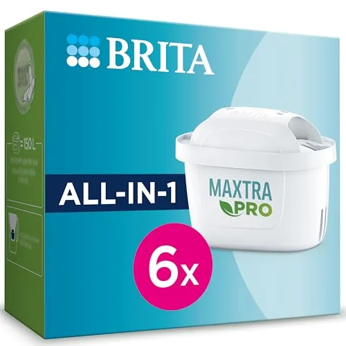 BRITA Filter für Wasserfilter Maxtra +, Kunststoff/Kohle/Harze 6 Filtri Bianco
