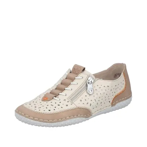 Rieker 43665-64 – Bequeme Schuhe aus echtem Leder - Leichte und atmungsaktive Schuhe mit Barfuß-Komfort und flexibler Passform. Ideal für den täglichen Einsatz und lange Tragezeiten.
