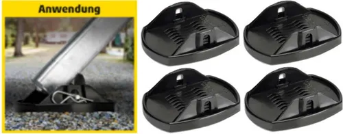 4x Stützplatten Wohnwagen Set Kurbelstützen Unterlegplatten Wohnwagenstützen