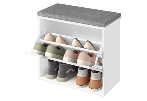 VASAGLE Schuhbank mit Sitzkissen und Klappfach von VASAGLE