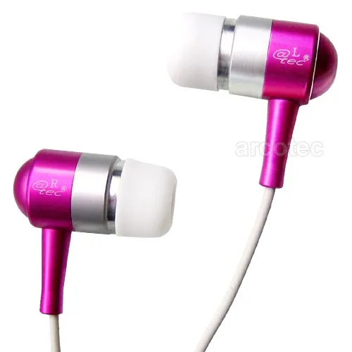 @tec Handy Kopfhörer In-Ear Stereo Ohrhörer mit Kabel für Smartphone, MP3-Player, Tablet, PC und andere Geräte mit 3,5mm Klinkenanschluss (pink)