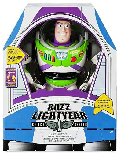 Toy Story Disney Buzz Lightyear Actionfigur - Actionfigur für Kinder mit 15 Sätzen aus der Stimme von Buzz Lightyear, inklusive Licht- und Soundeffekten. Ideal für Fans der Toy Story Reihe!