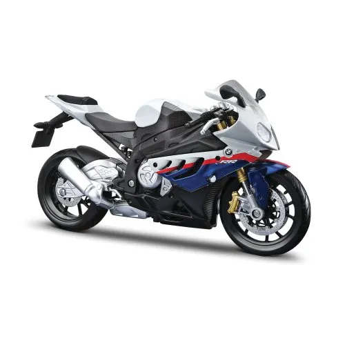 BMW Maisto Model Kit Motorrad S100RR - 1:12 Weiß/Blau - Neue