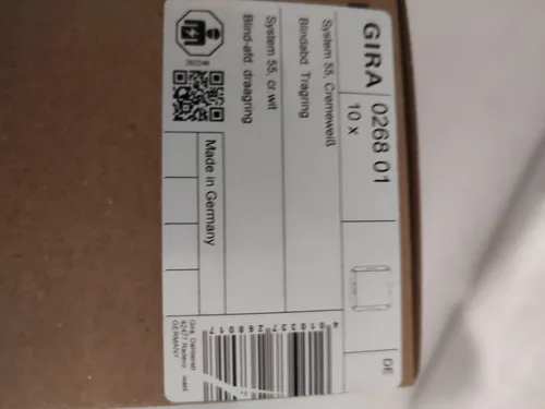 Gira 026801 Blindabdeckung mit Tragring System 55 Cremeweiß glänzend