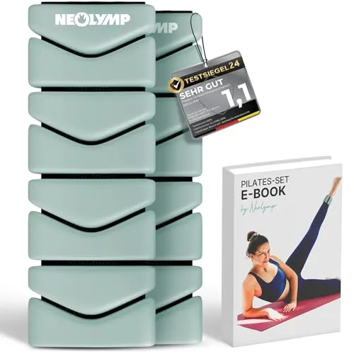 NEOLYMP Pilates Gewichtsmanschetten 2er Set – 1 kg - Verstellbare Knöchelgewichte für gezielte Muskelaktivierung in Beinen und Armen. Ideal für Pilates, Yoga und Home Workouts. Wasserabweisend und schweißfest für maximalen Komfort.