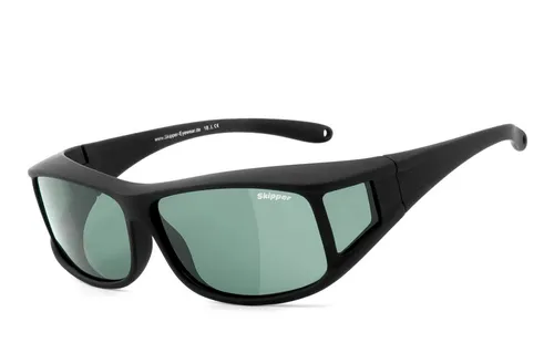 SKIPPER® Überbrille Sonnenbrille für Brillenträger - POLARISIEREND - Sportbrille für Brillenträger mit UV400 Schutzfilter für 100% UVA-, UVB- & UVC-Schutz. Mit polarisierten HLT® Qualitätsgläsern für verzerrungsfreies Sehen und großem Sichtfeld. Inklusive kostenlosem Mikrofaser Etui.