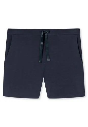 Schiesser Damen Schlafhose Kurz Modal - Mix + Relax Pyjamaunterteil, Blau - Schlafanzughosen für Damen, aus der beliebten 