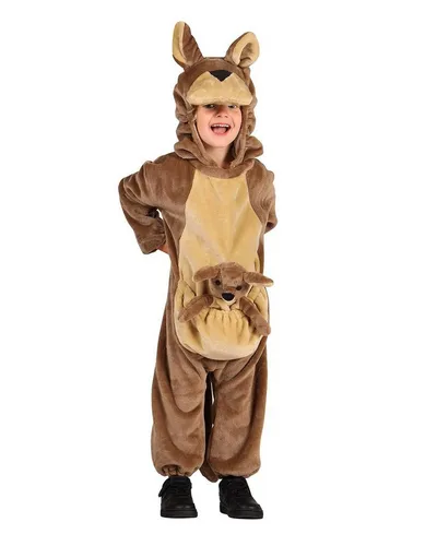 thetru Kostüm Känguru Babykostüm - Braun Overall 86 - Niedliches Känguru-Kostüm für Babys, ideal für Fasching oder Karneval. Angenehm weich, aus 100% Polyester und pflegeleicht, sorgt für viel Spaß beim Verkleiden!