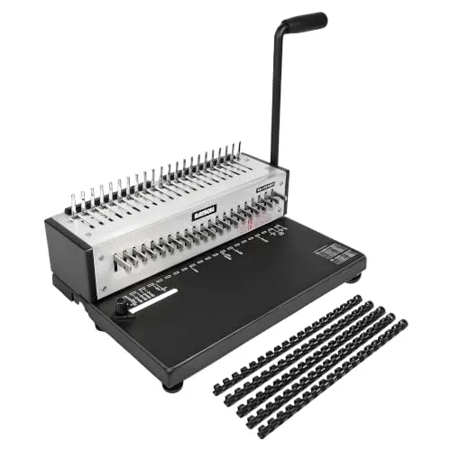 RAYSON Plastik-Bindekamm Bindegerät, 21 Löcher, Bindet 200 Blatt, SD-1501A21