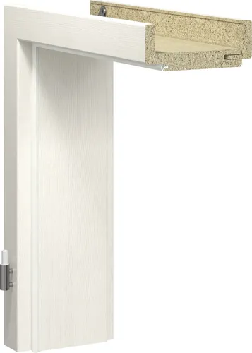 GetaDoor Zarge CPL Pinie Weiß 86 cm DIN links in weiß von GetaDoor