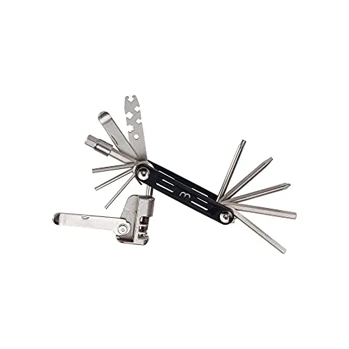 BBB Cycling MaxiFold BTL-141L Multifunktionales 18-in-1 Faltwerkzeug - Krafttraining Geräte für den Oberkörper – Kompaktes, langlebiges Aluminium-Multitool mit 18 Funktionen, ideal für schnelle Reparaturen unterwegs.