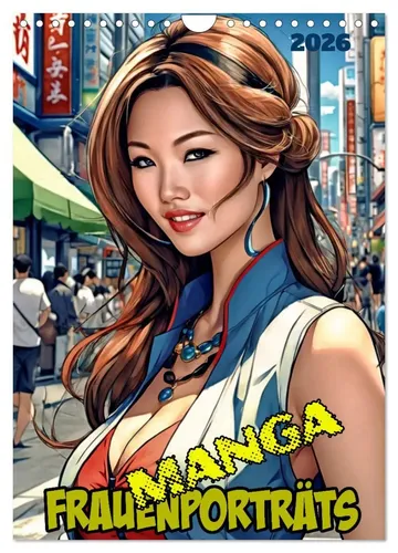 Werner Braun | Manga-Frauenporträts (Wandkalender 2026 DIN A4 hoch), CALVENDO...