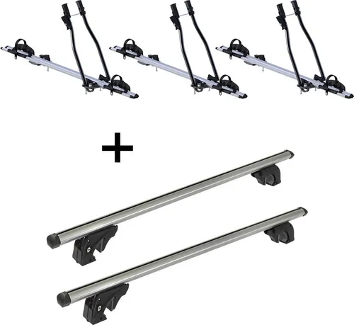 Fahrradträger SAGITTAR + Dachträger VDP LION1 für VW Golf III Variant 94-99 - Fahrradträger Set für VW Golf III Variant (5 Türer) 94-99. Optimaler Fahrradtransport auf dem Dach für bis zu 3 Fahrräder, einfach zu montieren und abschließbar – ideal für Familienausflüge!