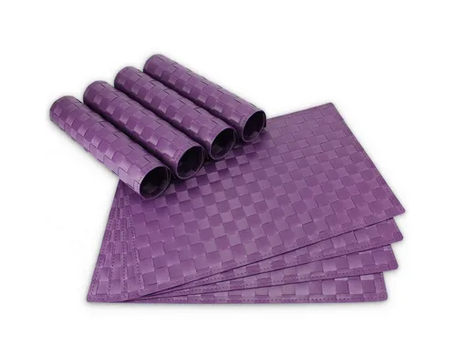 matches21 HOME & HOBBY Platzset Tischsets MODERN 8er Set Violett als Tischuntersetzer, (8-St), Abwaschbare Platzsets als Tischunterlagen für Ess-Tisch Tisch-Deko
