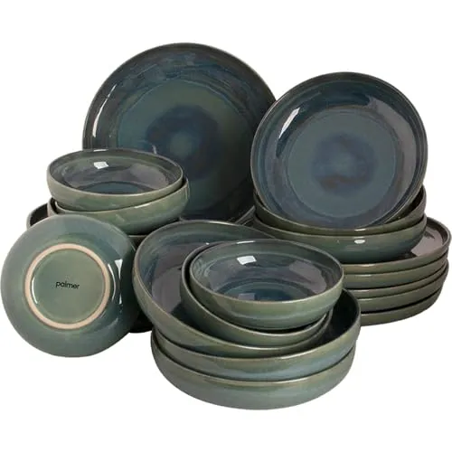 palmer Geschirrset 6 Personen in grün von palmer