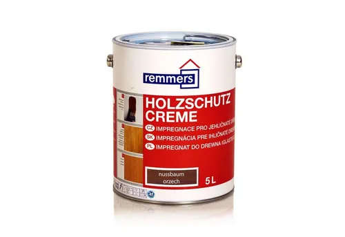 Remmers Holzschutz-Creme 3in1 nussbaum, 5 Liter - Farben & Lacke – Tropffreie Holzlasur für außen, vereint Imprägnierung, Grundierung und Lasur in einem Schritt für optimalen Holzschutz.