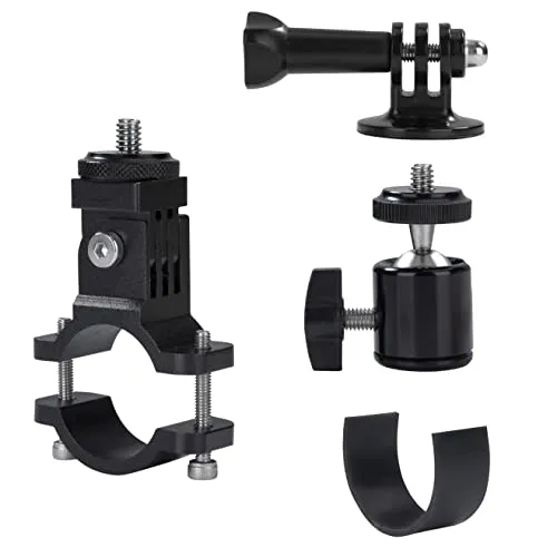 Tunejoy Lenker Kamerahalterung 360°Rotary Fahrrad Halterung Actionkameras Aluminium Motorrad Halterung Halterungen für GoPro Hero 6/7/8/9/10 Osmo DJI