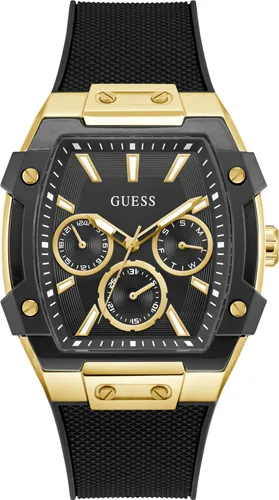 GUESS Herren Uhr GT Phoenix GW0956G2 - Elegante Armbanduhr für Herren mit Datumsanzeige, robustem Edelstahlgehäuse und stylischem Silikonarmband – perfekt für jeden Anlass.