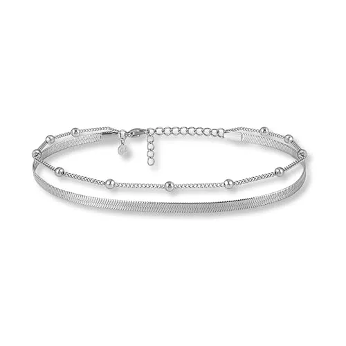 GD GOOD.designs Fußkettchen Silber für Damen - Verstellbar & Wasserfest - Fußkettchen für Damen, individuelle Größenanpassung von 22 cm bis 27 cm, aus hautverträglichem 316L Edelstahl, ideal für den täglichen Gebrauch und wasserfest – perfektes Sommeraccessoire!