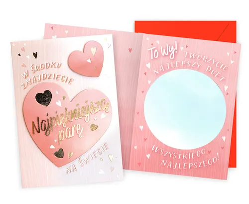 Karnet DK-1221 Dla pary  serce, lusterko PASSION CARDS