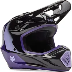 FOX V3 Spire Jugend Motocross Helm, schwarz-lila, Größe L in lila von Fox