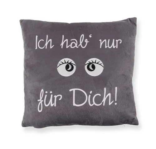 Haus und Deko Zierkissen Nicki Kissen samt weich incl. Füllung 40x40 cm Kissenbezug Stickerei, (1 St)