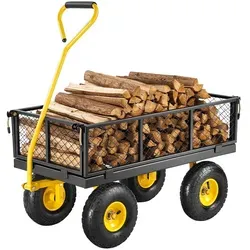 VEVOR Bollerwagen Transportwagen 226,80kg Gelb/Schwarz von Vevor