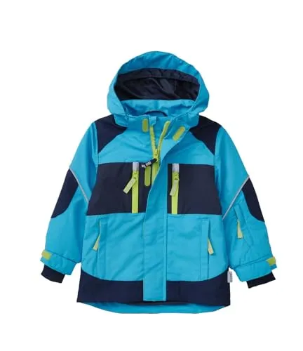 JAKO-O Kinder Jacke robust, ozean, Gr. 116/122 - Wasserdichte und atmungsaktive Kinderjacke mit robusten Besätzen. Der Po-bedeckende Schnitt und praktische Taschen machen sie ideal für aktive Kids. Abnehmbare Kapuze und modische Reflexdetails sorgen für Sicherheit und Komfort.