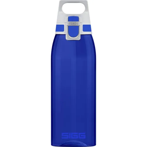 Sigg - Tritan Trinkflasche - Total Color ONE Blau - Für Kohlensäurehaltige Getränke Geeignet - Spülmaschinenfest - Auslaufsicher - Leicht - BPA-frei - Blau - 1L