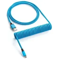CableMod Classic Coiled Keyboard Cable USB-C zu USB Typ A - 150cm, Spectrum Blue - Hochwertiges Anschlusskabel für Tastaturen, mit coiled Design für optimale Flexibilität und Ordnung am Arbeitsplatz.