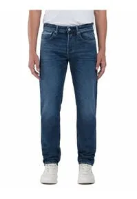 Replay Grover Straight Jeans Blau 36/32 - Hochwertige Jeans mit geradem Schnitt und 11 oz Indigo Stretch-Baumwolle für optimalen Tragekomfort. Ideal für Freizeit und halbformelle Anlässe.