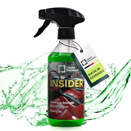 Liquid Elements – Insider Textil- und Innenraumreiniger Cherry Tec (500ml) – Cockpit Reiniger für Kunststoff, Polster & Armaturen – Cockpitpflege Auto Innenraum (Kirsch-Duft)