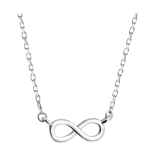 Sofia Milani Damen Halskette 925 Silber mit Infinity Anhänger - Elegante Damenkette mit zeitlosem Infinity Anhänger, verstellbar von 42 cm bis 45 cm. Hochwertiger Echtschmuck aus 925 Sterling Silber, ideal als Geschenk in edler Geschenkbox.