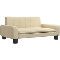 vidaXL Kindersofa Creme 70x45x30 cm - Kinderzimmermöbel – Bequemes und sicheres Sofa für Kinder, ideal zum Entspannen mit weichem Schaumstoff und robustem Kiefernholzrahmen.