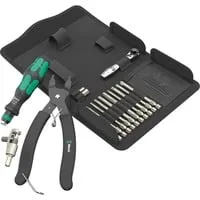 Kettennieter Werkstatt-Set 20-teilig - Handwerkzeug-Set in schwarz/grün, inklusive Umschalt-Bitknarre und vielseitigen Bits für alle Anwendungen.