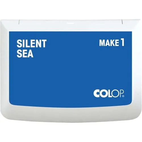 COLOP MAKE 1 Stempelkissen | Blau | 90 x 50 mm | wasserbasiertes, schnelltrocknendes Stempelkissen für Holzstempel & Kreativstempel | DIY & Büro