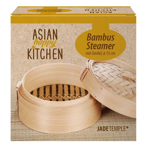 Bambus Dampfgarer rund 15cm - Asian Happy Kitchen