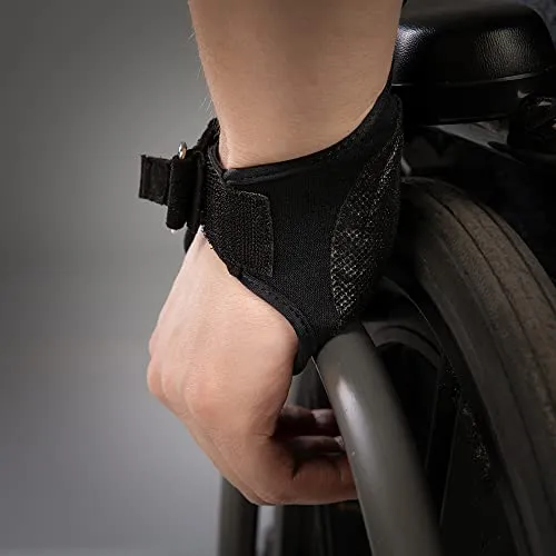 Chiba Tetra XL Rollstuhlhandschuhe in Schwarz