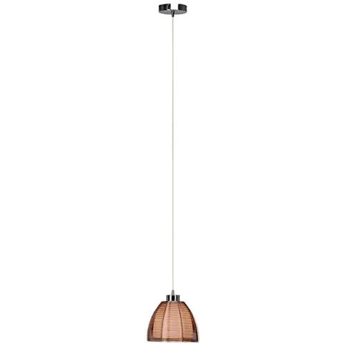 Brilliant Lampe Relax Pendelleuchte 20cm bronze/chrom - Lampen mit höhenverstellbarem Kabel für optimale Platzierung, geeignet für LED-Leuchtmittel und dimmbar für eine anpassbare, warme Atmosphäre.