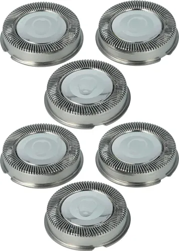 vhbw 6x Ersatz-Scherköpfe kompatibel mit Philips HS105, HQ2830, HQ284, HS125, HQ 283, HS106, HS110, HQ2810, HQ282, HS135 Elektrorasierer, Silber